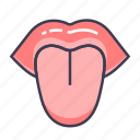 lip, mouth, tongue