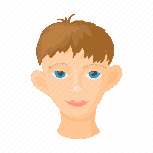 Cartoon, face, head, human, male, person, young icon - Download on  Iconfinder