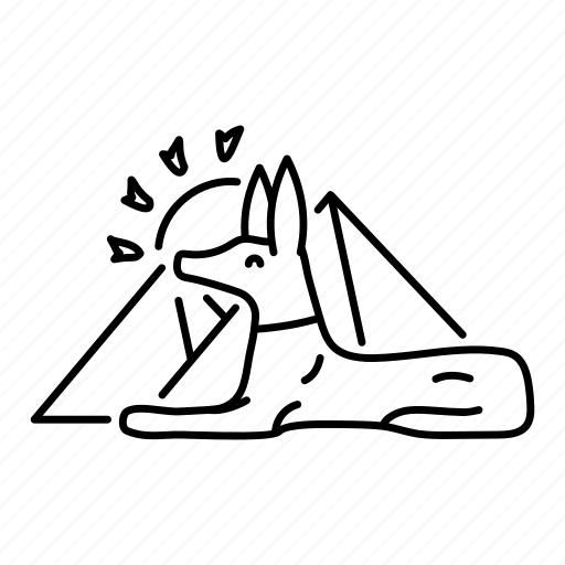 Pyramids, egyptian god, sun, mountains icon - Download on Iconfinder