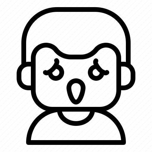 Human, emotion, scared, emoji, expression icon - Download on Iconfinder