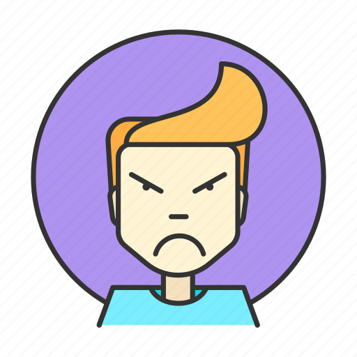 Boy, emotions, feeling, discontent, displeasure, unhappiness, unrest icon - Download on Iconfinder