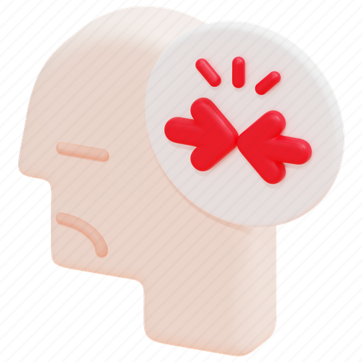 Conflict, problem, mind, emotion, psychology, thinking, head 3D illustration - Download on Iconfinder