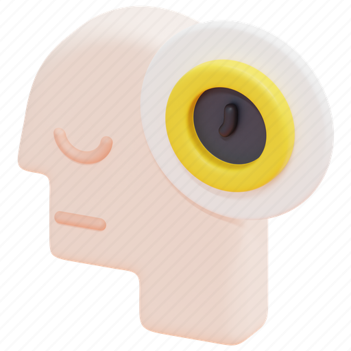 Time, remember, mind, emotion, psychology, thinking, head 3D illustration - Download on Iconfinder