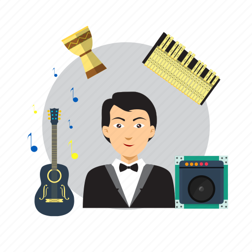 Acoustic, avatar, band, concert, entertainment, musician icon - Download on Iconfinder