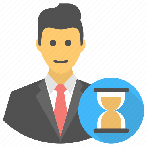Hourglass, man, person, punctual, waiting icon - Download on Iconfinder