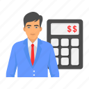 businessman, calculator, manager, expenses, business, calculation