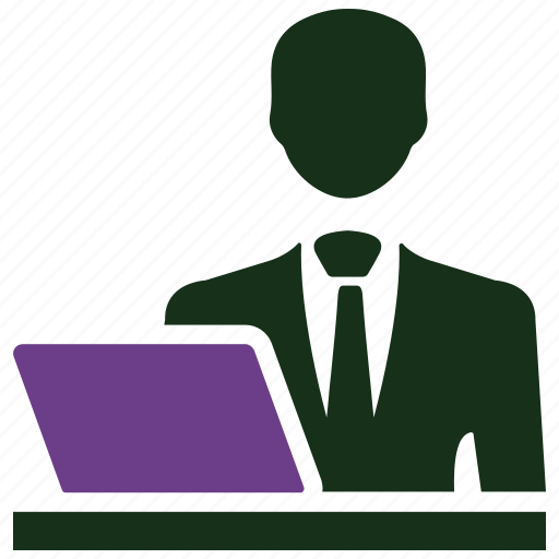 Admin, businessman, laptop, office, user, working, working man icon - Download on Iconfinder