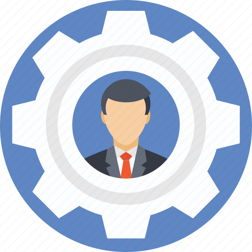Cog, employee, human resource management, management, manager icon - Download on Iconfinder