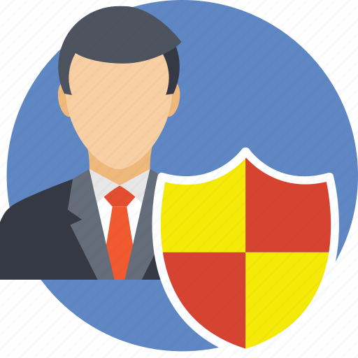 Businessman, employee, insurance, protection, shield icon - Download on Iconfinder