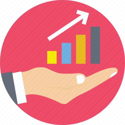 Analytics, business plan, growth chart, hand, stats icon - Download on Iconfinder