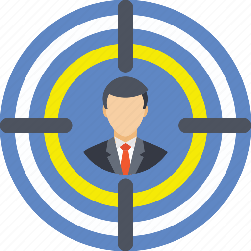Bullseye, crosshair, target, targeted customer, targeted person icon - Download on Iconfinder