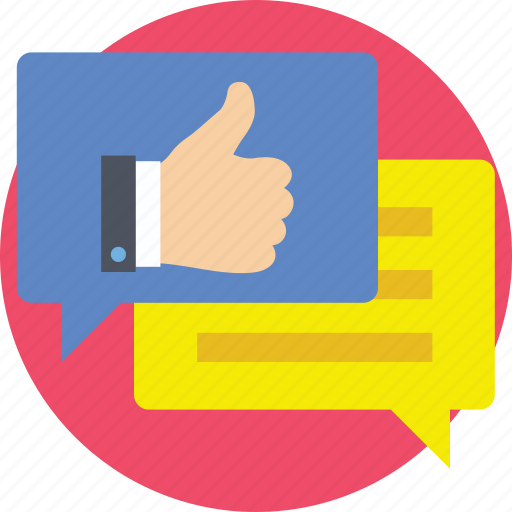 Appreciation, bubble, chat, chatting, thumbs up icon - Download on Iconfinder