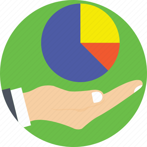 Analytics, hand, pie chart, pie graph, stats icon - Download on Iconfinder