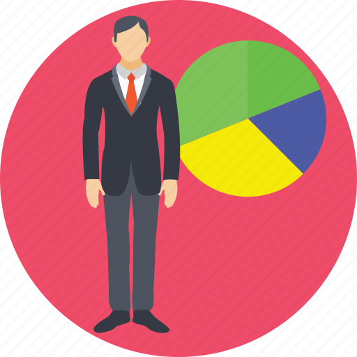 Analytics, businessman, pie chart, presentation, statistics icon - Download on Iconfinder