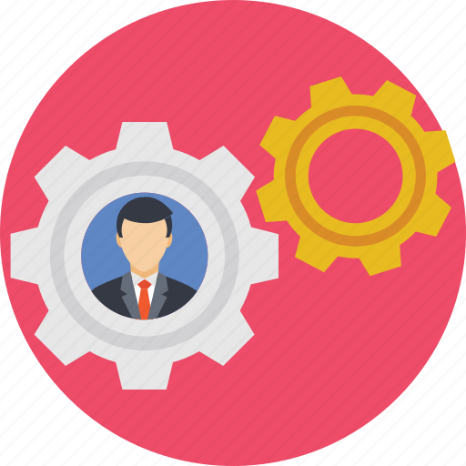 Cog, employee, human resource management, management, manager icon - Download on Iconfinder