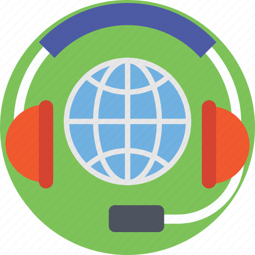 Customer care, customer support, globe, headphone, support icon - Download on Iconfinder