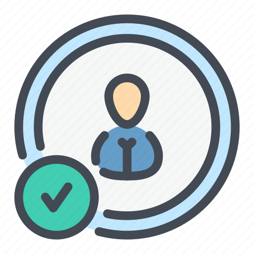 Approved, check, done, person, profile, success, user icon - Download on Iconfinder