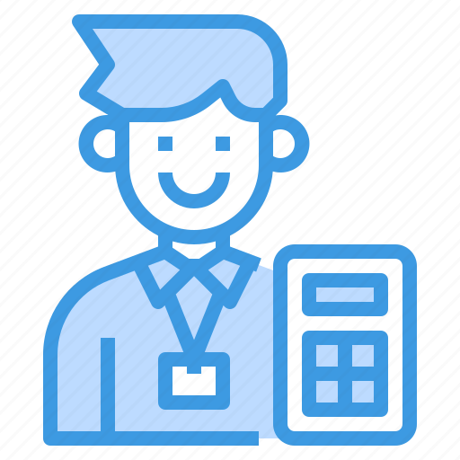 Accounting, businessman, calculator, occupation, worker icon - Download on Iconfinder
