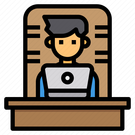 Boss, human, interview, laptop, manager, resource icon - Download on Iconfinder
