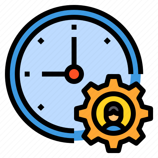 Clock, gear, management, time icon - Download on Iconfinder