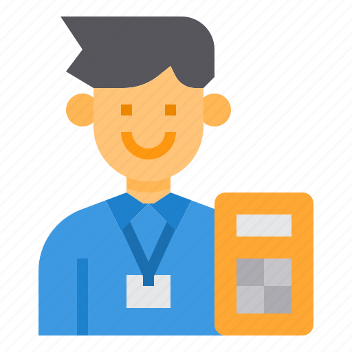 Accounting, businessman, calculator, occupation, worker icon - Download on Iconfinder