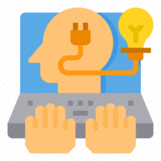 Creative, hand, human, laptop, mind, resource icon - Download on Iconfinder