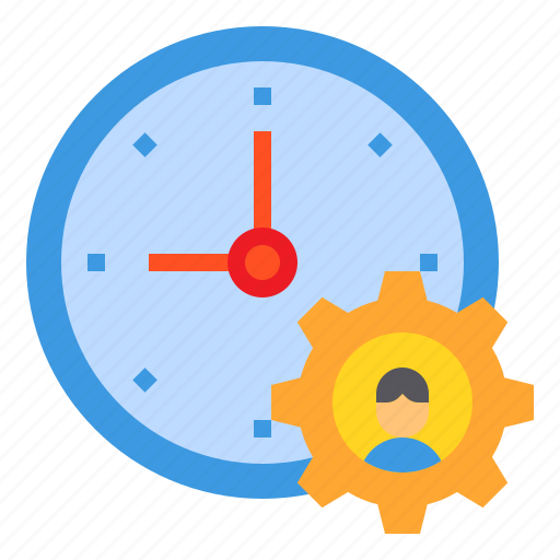 Clock, gear, management, time icon - Download on Iconfinder