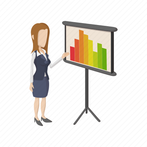 Business, businesswoman, chart, comics, finance, graph, growth icon - Download on Iconfinder