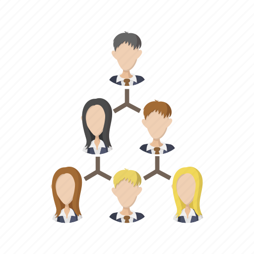 Business, cartoon, hierarchy, leadership, organization, structure, team icon - Download on Iconfinder