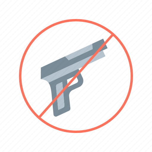 No gun, peaceful society, safe community, gun-free zone, no firearms, non-violent, no weapons icon - Download on Iconfinder