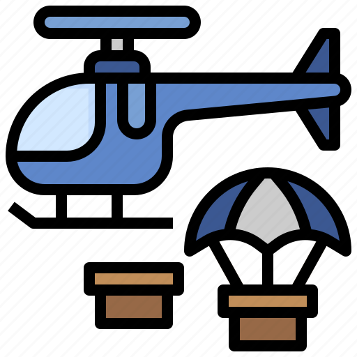 Chute, healthcare, helicopter, humanitarian, medical, parcel, supply icon - Download on Iconfinder