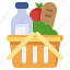 basket, crate, diet, food, healthy, restaurant, supply 