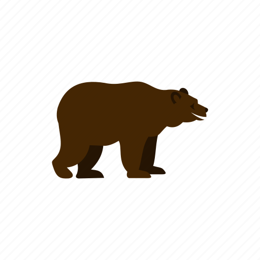 Animal, bear, brown, grizzly, nature, predator, wild icon - Download on Iconfinder