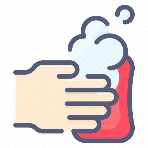 Bubble, clean, foam, hand, hygiene, soap, washing icon - Download on Iconfinder