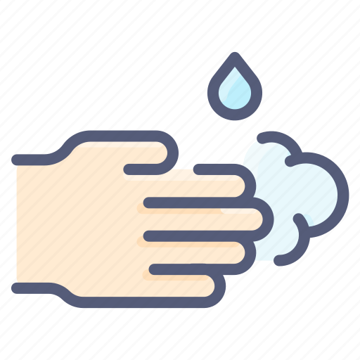 Clean, foam, hand, liquid, soap, washing, water icon - Download on Iconfinder