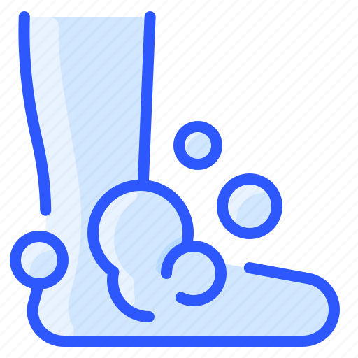 Clean, foam, foot, hygiene, soap, washing icon - Download on Iconfinder