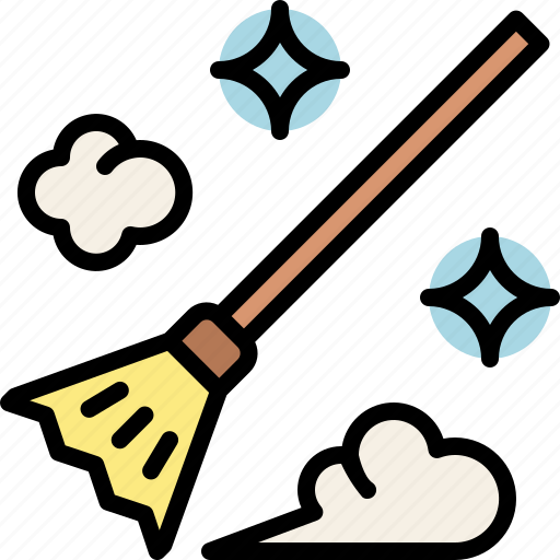 Broom, broomstick, cleaning, hygiene, sweeping icon - Download on Iconfinder