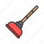 plunger, bathroom, cleaner, cleaning, hygiene, everyday, care, household 