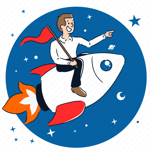 Goals, space, success, winner, achievement, fulfilled, universe illustration - Download on Iconfinder