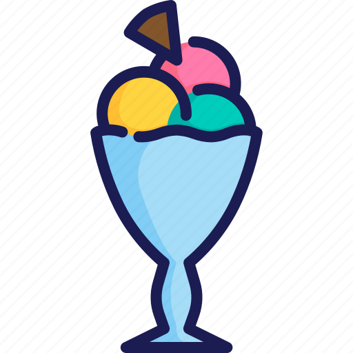 Dessert, frozen, ice cream, scoop, summer, sweet, waffle icon - Download on Iconfinder