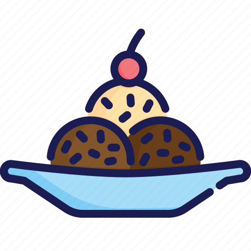 Chocolate chip, dessert, frozen, ice cream, scoop, summer, sweet icon - Download on Iconfinder