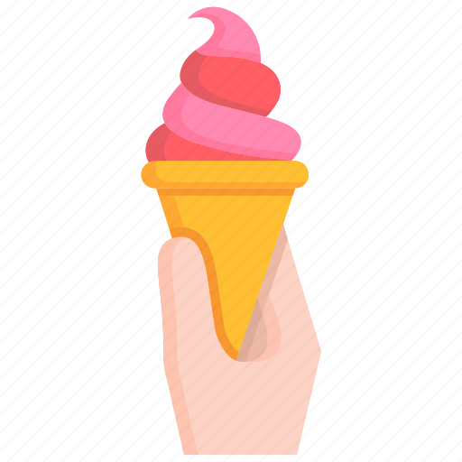 Creme, dessert, hand, holding, ice cream, scoop, sweet icon - Download on Iconfinder