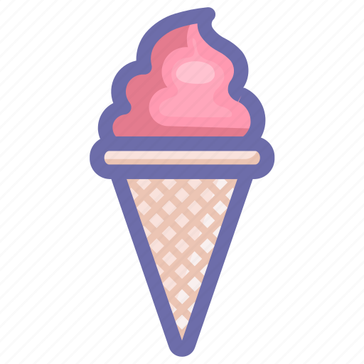 Cone, dessert, food, ice, ice cream, icecream icon - Download on Iconfinder