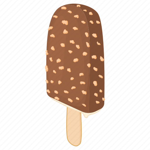 Cartoon, cream, dessert, frozen, ice, nuts, sweet icon - Download on Iconfinder