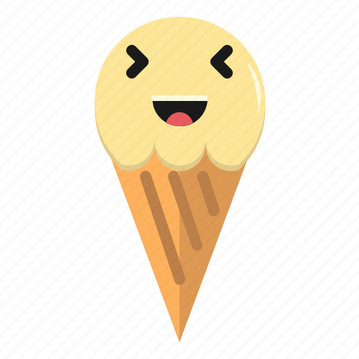 Cream, emoticon, funny, ice, icecream icon - Download on Iconfinder