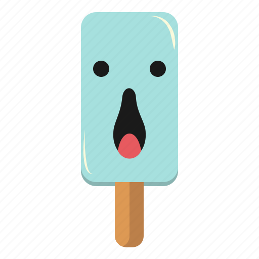 Cream, emoticon, ice, icecream, shock icon - Download on Iconfinder
