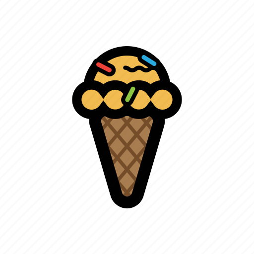 Cone, cream, funfetti, ice icon - Download on Iconfinder