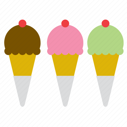 Cone, cornet, food, ice cream, ice-cream, scoop, shop icon - Download on Iconfinder