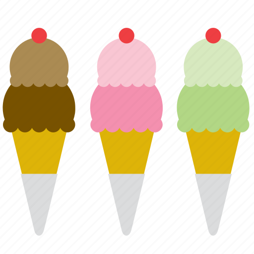 Cone, cornet, food, ice cream, ice-cream, scoop, shop icon - Download on Iconfinder