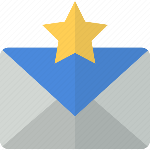 Mail, packet, star, communication, email, envelope, favorite icon - Download on Iconfinder